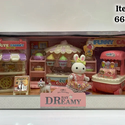 اسباب بازی ست خرگوش بستنی فروش بزرگ DEREAMY ۶۶۹۲