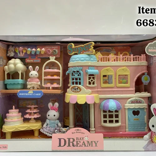 اسباب بازی ست خرگوش سوپر بزرگ با کیک و بستنی DEREAMY ۶۶۸۳