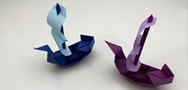 چطور با تا کردن کاغذ یک قایق بادبانی اوریگامی زیبا بسازیم!